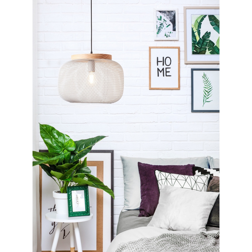 Brilliant - Takpendel på kabel GIADA 1xE27/40W/230V Ø 39 cm grå