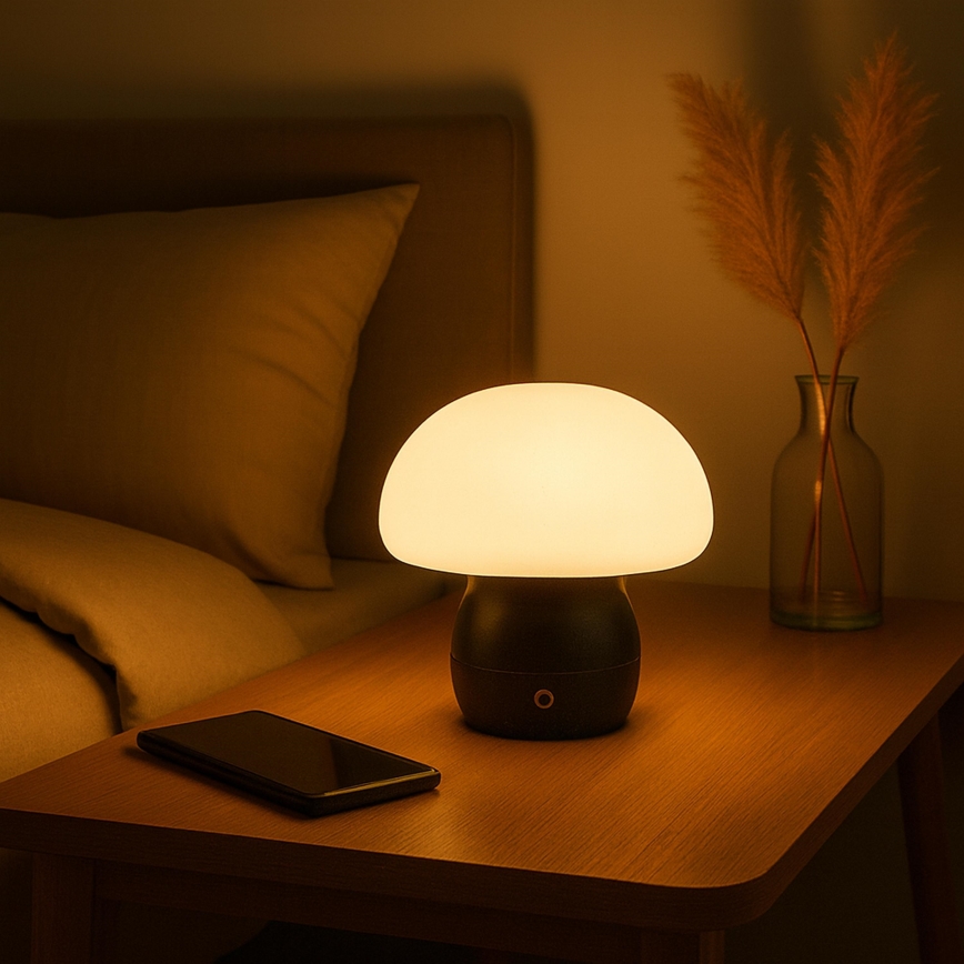 Brilliant - Dimmbar uppladdningsbar beröringsstyrd LED-bordslampa DUPIS LED/2W/5V 2700K 1800 mAh svart