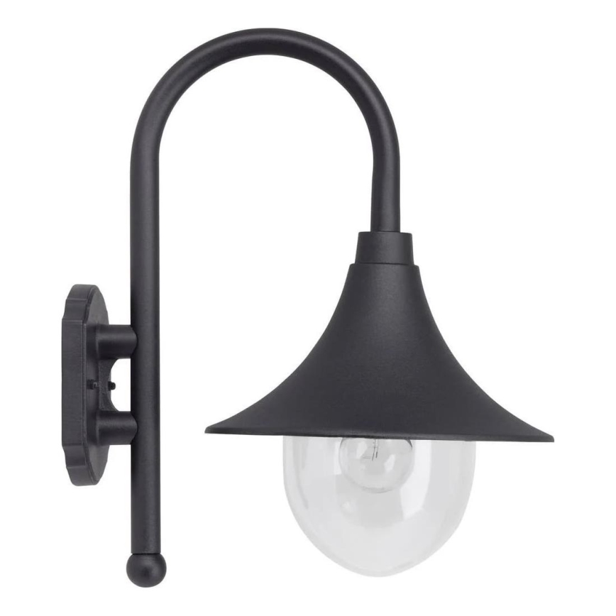 Brilliant - Vägglampa för utomhusbruk BERNA 1xE27/60W/230V IP44 svart