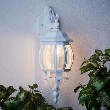 Brilliant - Vägglampa för utomhusbruk ISTRIA 1xE27/60W/230V IP23 vit