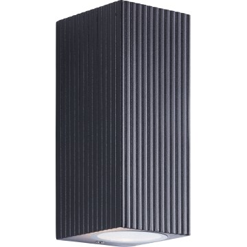 Brilliant - Vägglampa för utomhusbruk JELANI 2xGU10/10W/230V IP44 svart