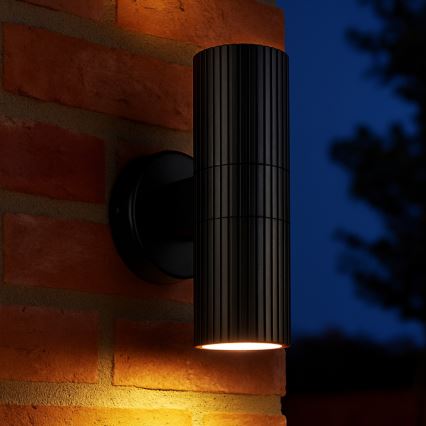 Brilliant - Vägglampa för utomhusbruk KEOLA 2xGU10/10W/230V IP44 svart