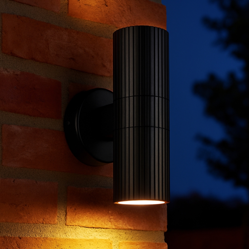 Brilliant - Vägglampa för utomhusbruk KEOLA 2xGU10/10W/230V IP44 svart