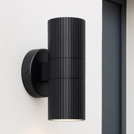 Brilliant - Vägglampa för utomhusbruk KEOLA 2xGU10/10W/230V IP44 svart