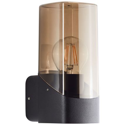 Brilliant - Vägglampa för utomhusbruk MINOU 1xE27/10W/230V IP44 svart/rökig