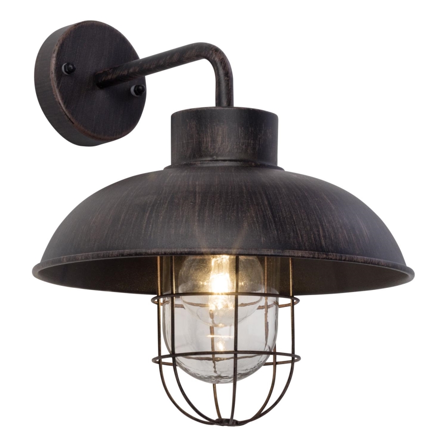 Brilliant - Vägglampa för utomhusbruk PORTLAND 1xE27/60W/230V svart/patina