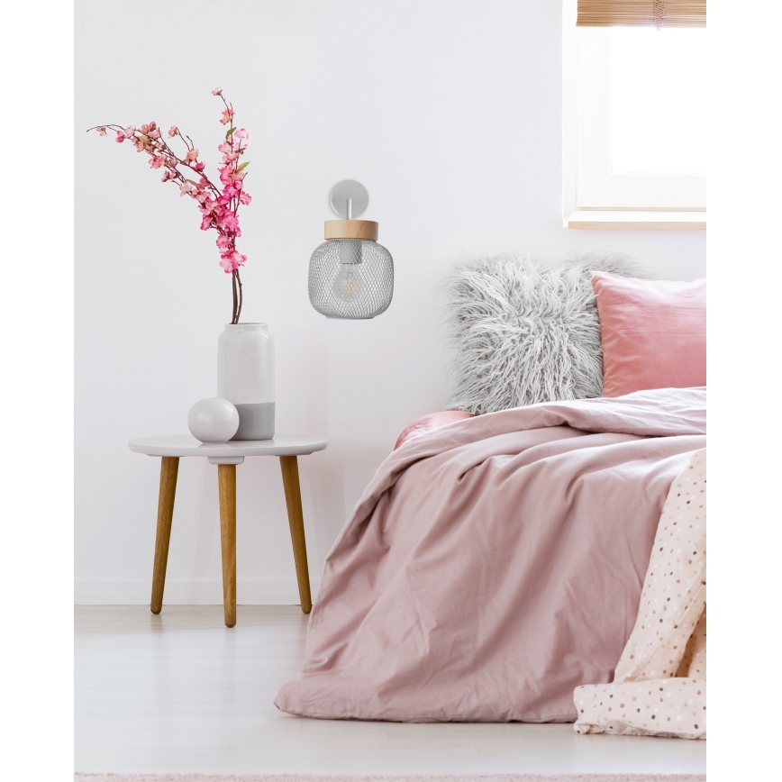 Brilliant - Vägglampa GIADA 1xE27/40W/230V grå
