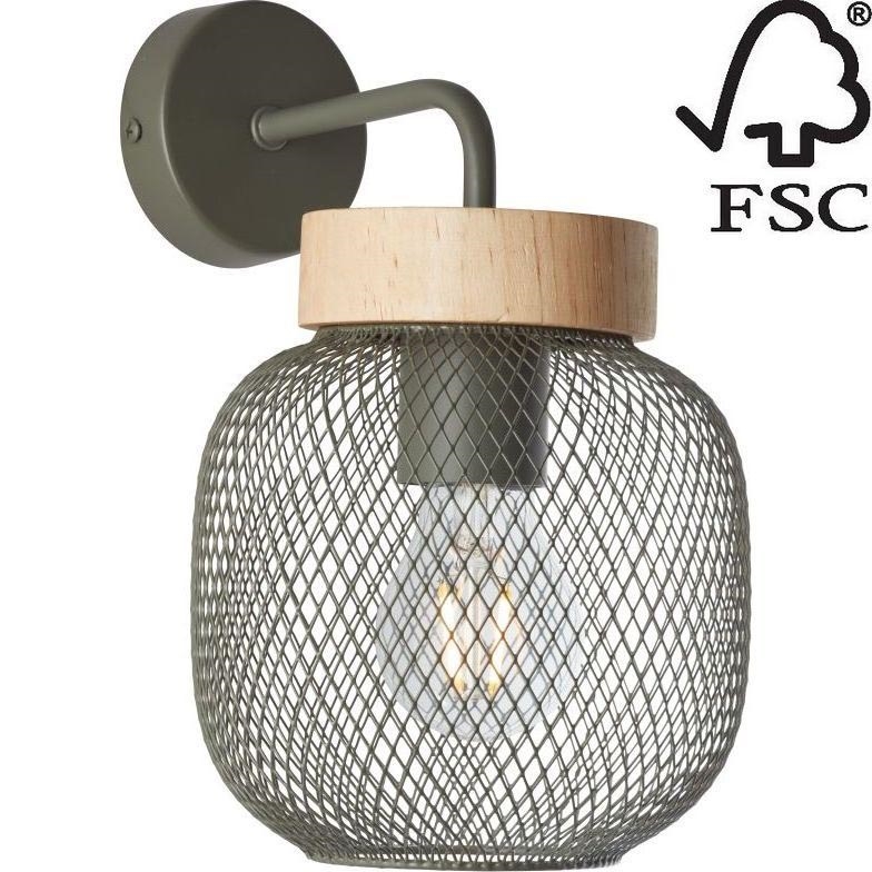 Brilliant - Vägglampa GIADA 1xE27/40W/230V grön - FSC certifierade