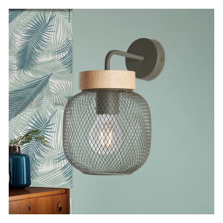 Brilliant - Vägglampa GIADA 1xE27/40W/230V grön - FSC certifierade