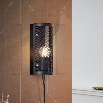 Brilliant - Vägglampa MAZE 1xE27/40W/230V svart