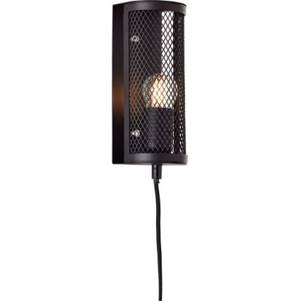 Brilliant - Vägglampa MAZE 1xE27/40W/230V svart