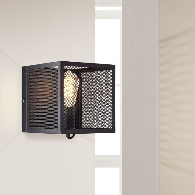 Brilliant - Vägglampa MAZE 1xE27/40W/230V svart