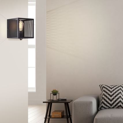 Brilliant - Vägglampa MAZE 1xE27/40W/230V svart
