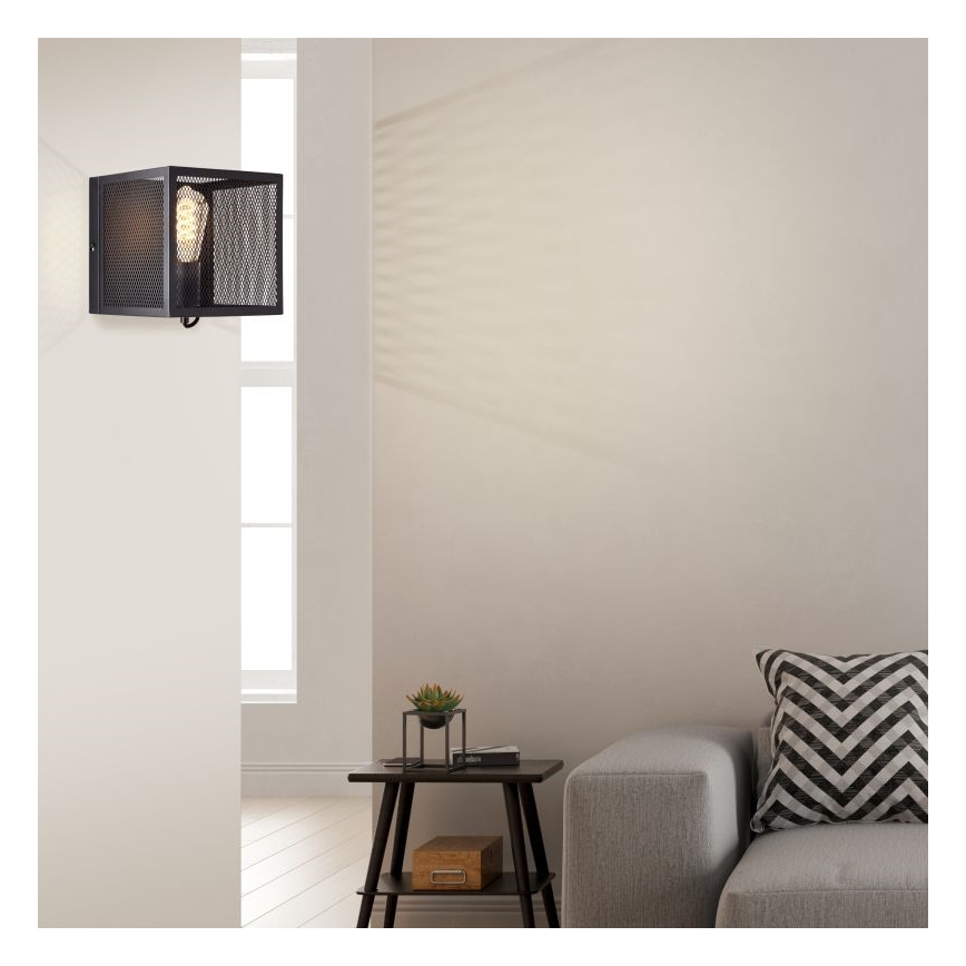 Brilliant - Vägglampa MAZE 1xE27/40W/230V svart