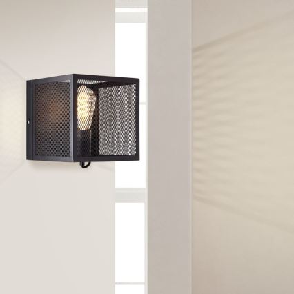 Brilliant - Vägglampa MAZE 1xE27/40W/230V svart