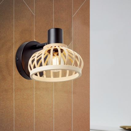 Brilliant - Vägglampa NORAH 1xE14/28W/230V bambu