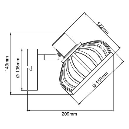 Brilliant - Vägglampa NORAH 1xE14/28W/230V bambu