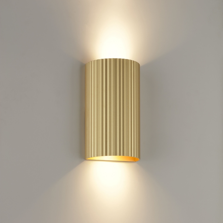 Brilliant - Vägglampa UNDULA 2xGU10/10W/230V guld