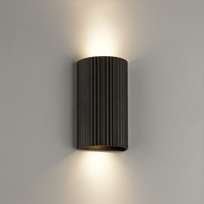 Brilliant - Vägglampa UNDULA 2xGU10/10W/230V svart