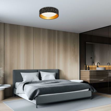 Brilo 3482-015 - LED taklampa MAILA STARRY LED/12W/230V svart/guld