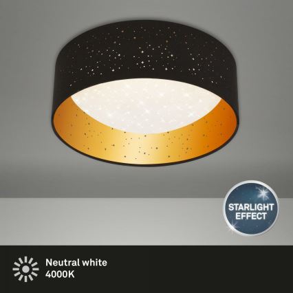 Brilo 3482-015 - LED taklampa MAILA STARRY LED/12W/230V svart/guld