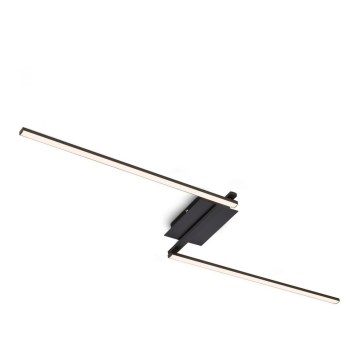 Brilo 3500-015 - LED fäst ljuskrona STAFF 2xLED/6W/230V svart