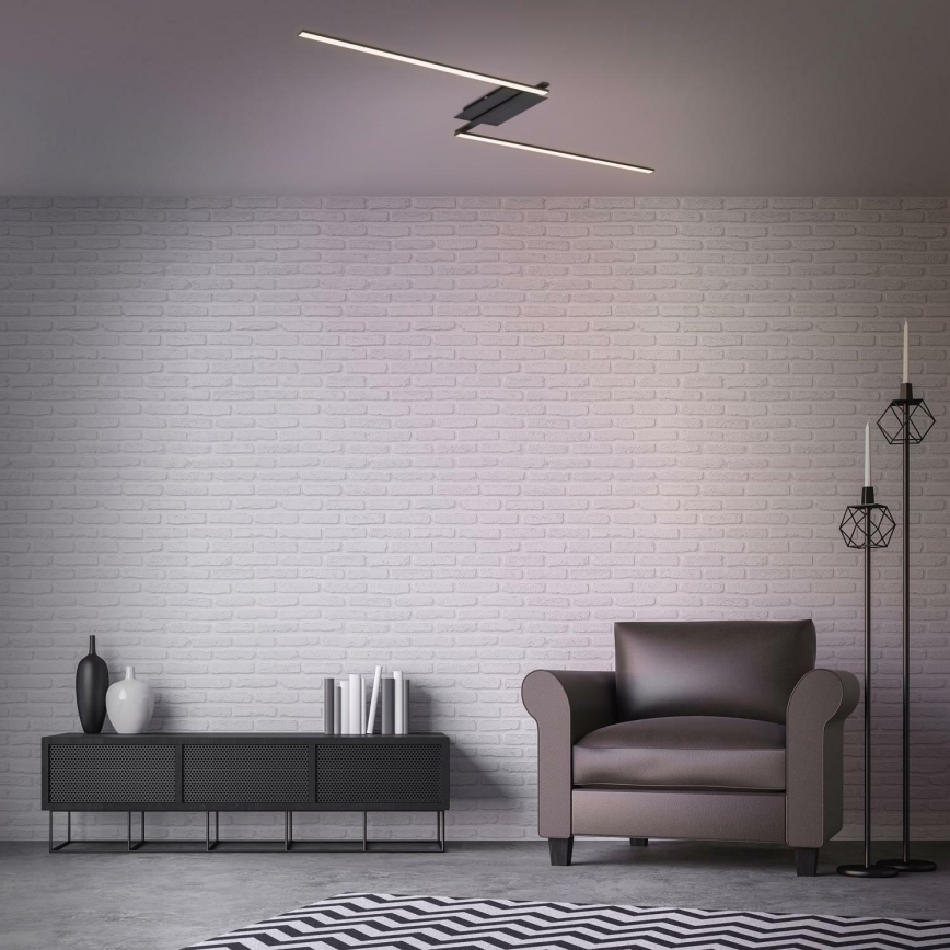 Brilo 3500-015 - LED fäst ljuskrona STAFF 2xLED/6W/230V svart