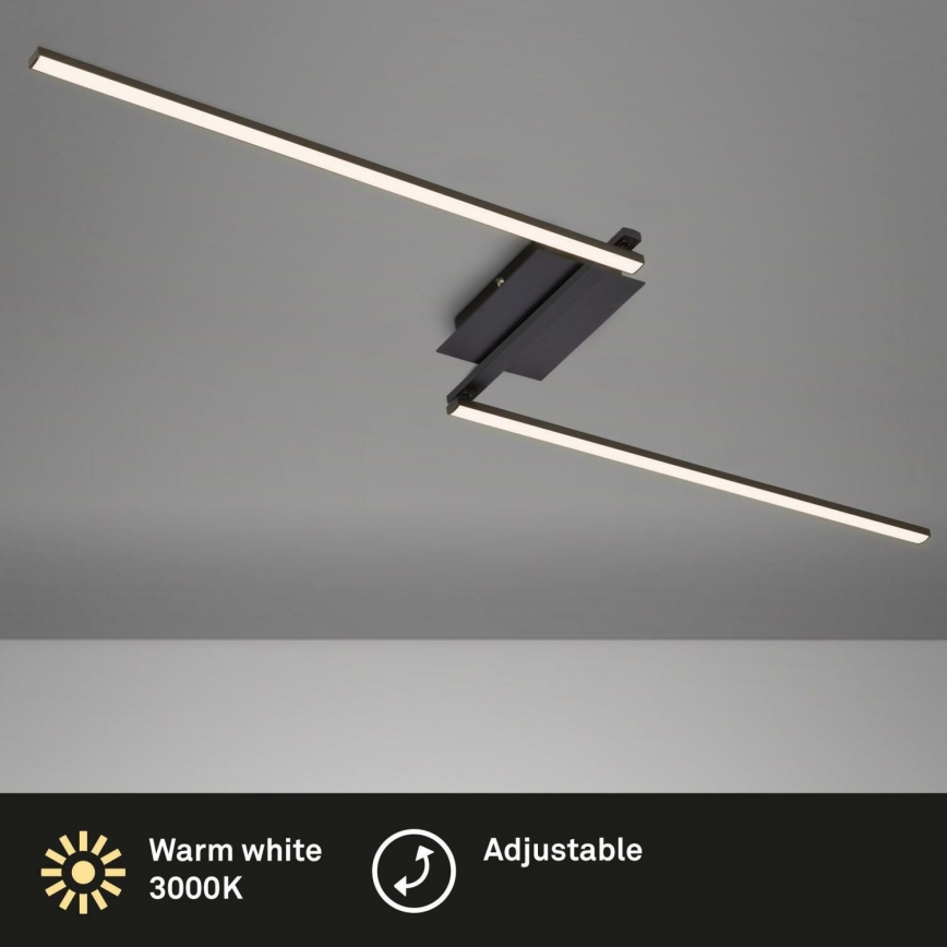 Brilo 3500-015 - LED fäst ljuskrona STAFF 2xLED/6W/230V svart