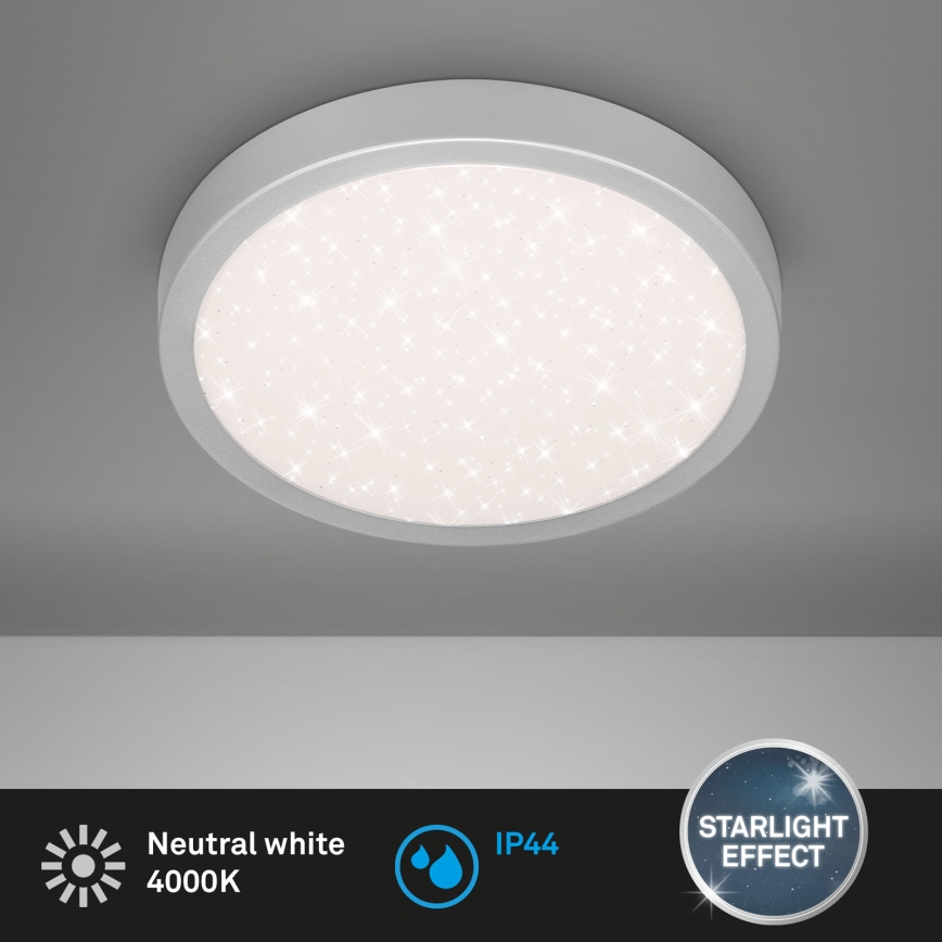Brilo 3649-014 - LED taklampa för badrum RUNA LED/18,5W/230V IP44 silver