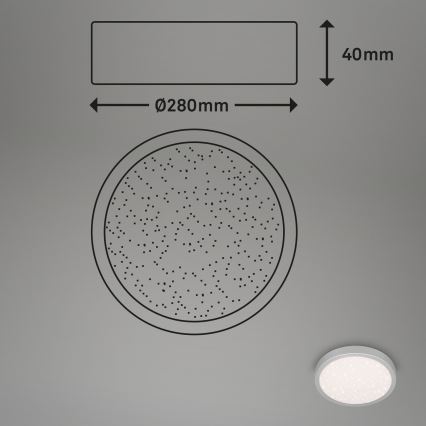 Brilo 3649-014 - LED taklampa för badrum RUNA LED/18,5W/230V IP44 silver