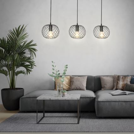 Brilo 4037-035 - Pendellampa med kabel 3xE27/40W/230V