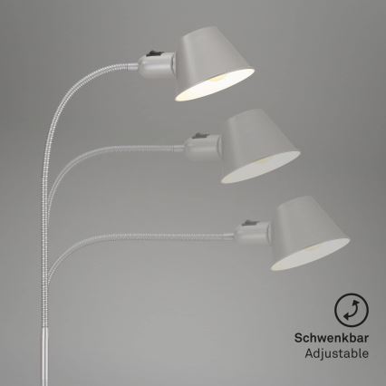 Brilo - Bordslampa 1xE27/10W/230V matt krom