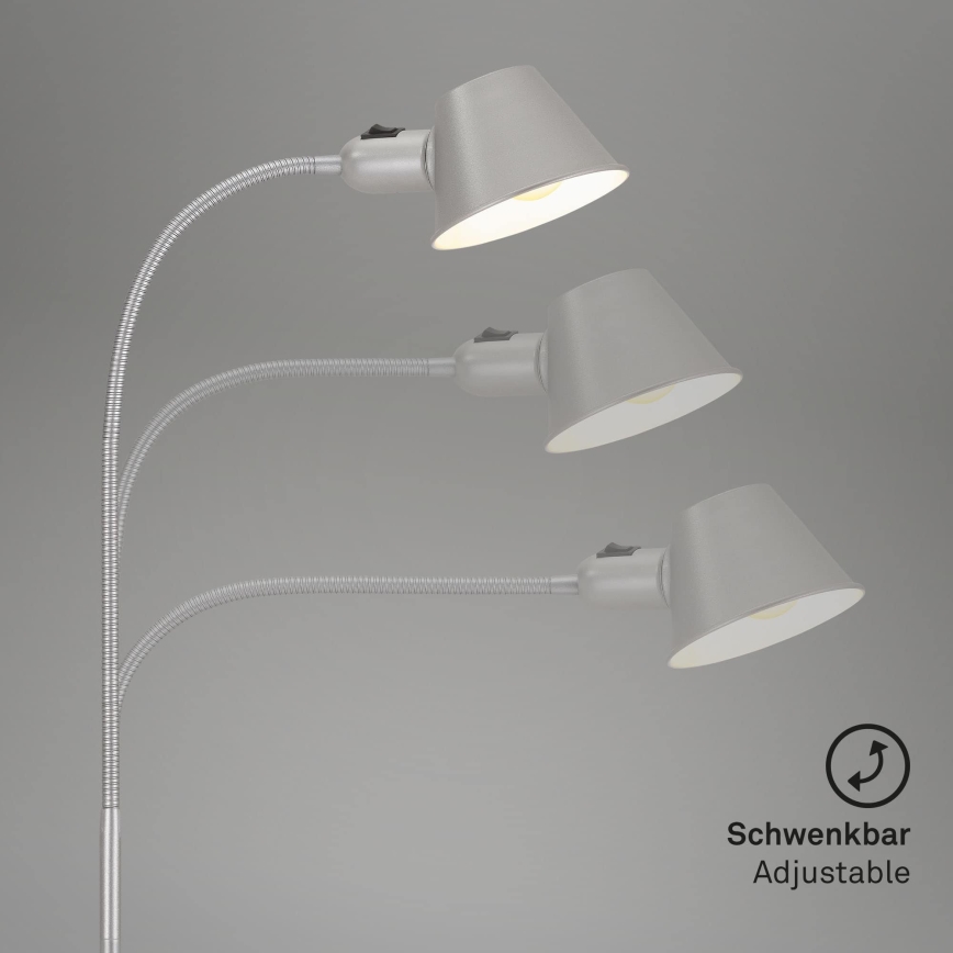 Brilo - Bordslampa 1xE27/10W/230V matt krom