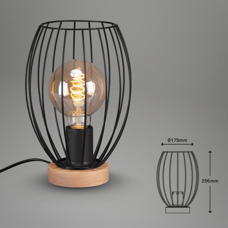 Brilo - Bordslampa WAKTU 1xE27/25W/230V gummiträd