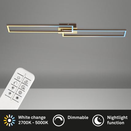 Brilo - Dimbar LED ytmonterad ljuskrona FRAME 2xLED/20W/230V 2700-5000K + fjärrkontroll