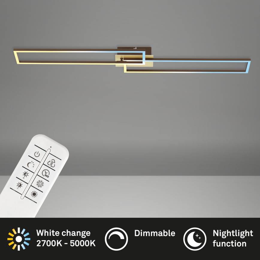 Brilo - Dimbar LED ytmonterad ljuskrona FRAME 2xLED/20W/230V 2700-5000K + fjärrkontroll