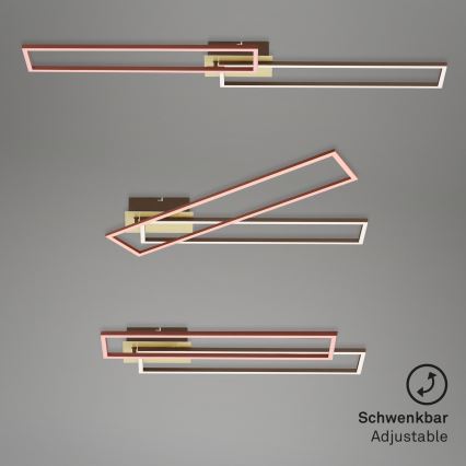 Brilo - Dimbar LED ytmonterad ljuskrona FRAME 2xLED/20W/230V 2700-5000K + fjärrkontroll