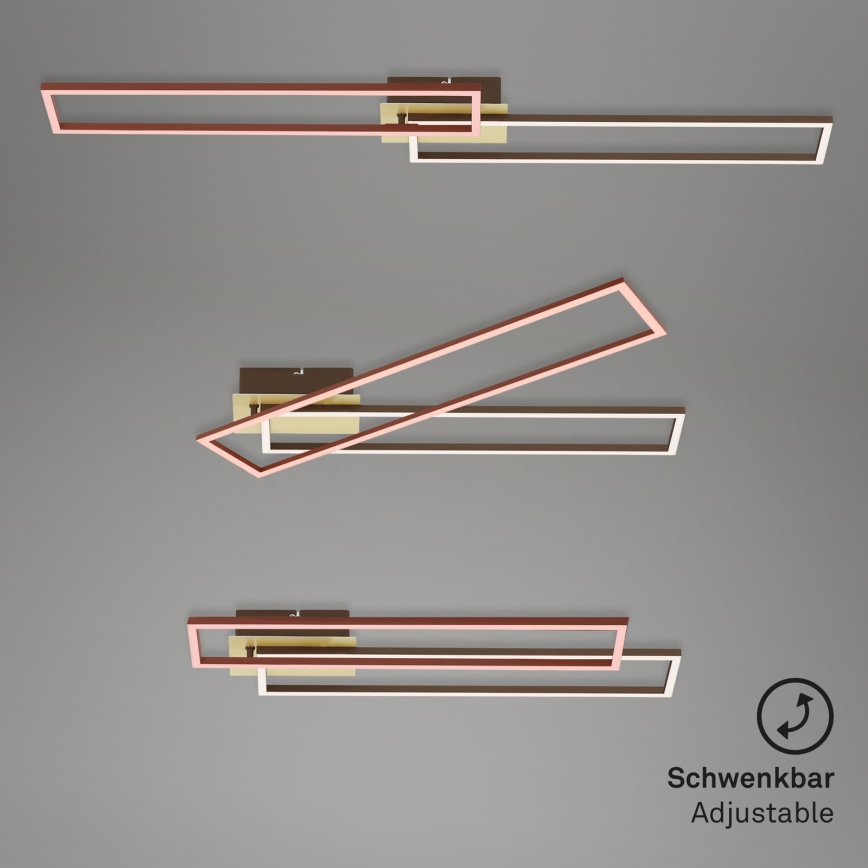 Brilo - Dimbar LED ytmonterad ljuskrona FRAME 2xLED/20W/230V 2700-5000K + fjärrkontroll