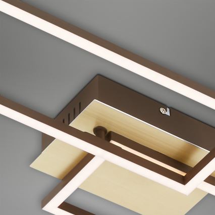 Brilo - Dimbar LED ytmonterad ljuskrona FRAME 2xLED/20W/230V 2700-5000K + fjärrkontroll