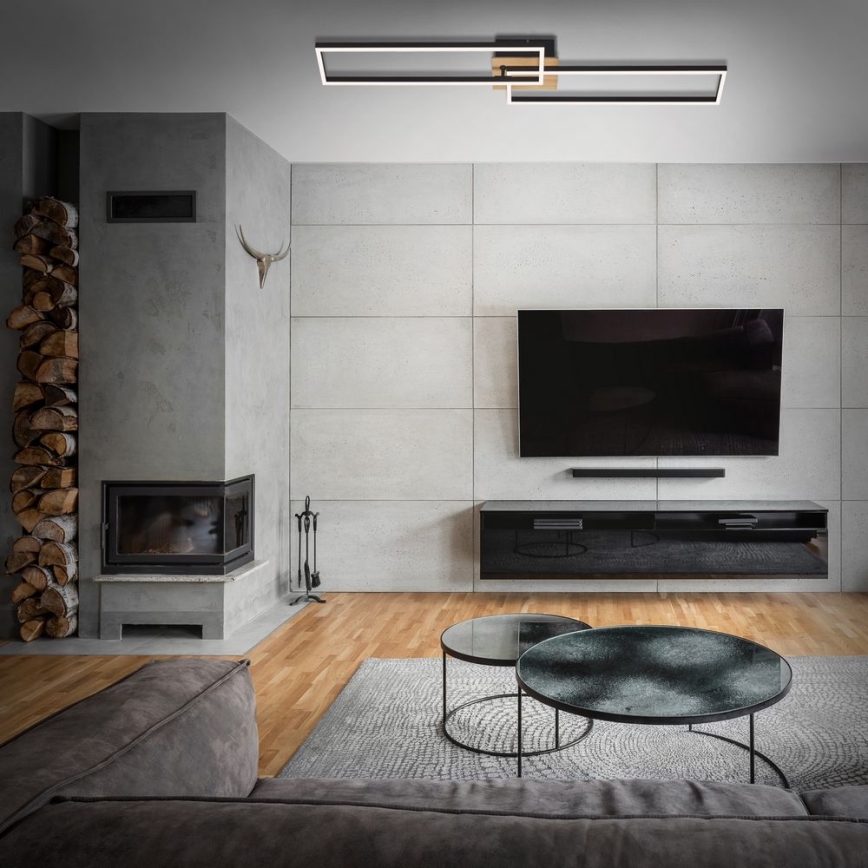 Brilo - Dimbar LED ytmonterad ljuskrona FRAME 2xLED/20W/230V 2700-5000K + fjärrkontroll
