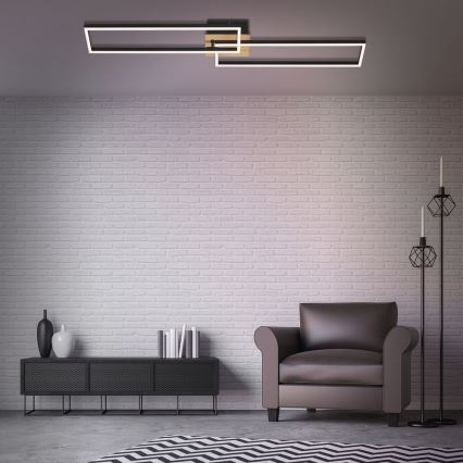 Brilo - Dimbar LED ytmonterad ljuskrona FRAME 2xLED/20W/230V 2700-5000K + fjärrkontroll