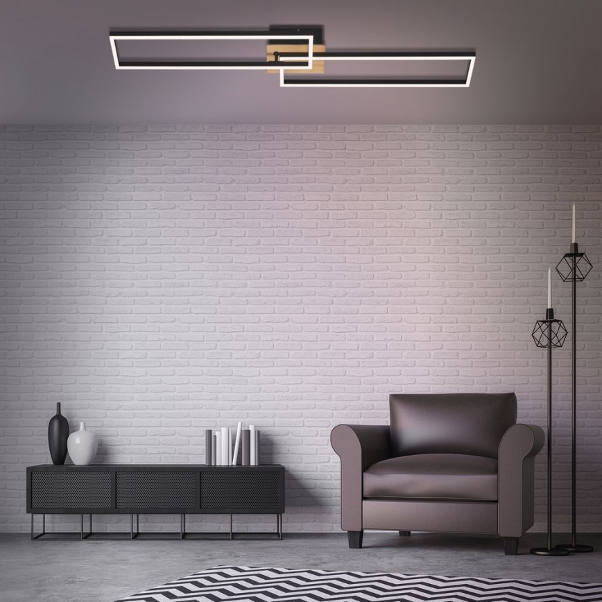 Brilo - Dimbar LED ytmonterad ljuskrona FRAME 2xLED/20W/230V 2700-5000K + fjärrkontroll