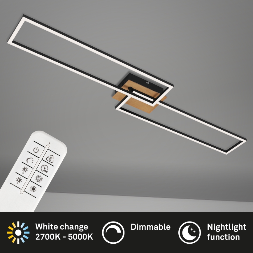 Brilo - Dimbar LED ytmonterad ljuskrona FRAME 2xLED/20W/230V 2700-5000K + fjärrkontroll