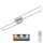 Brilo - Dimbar LED ytmonterad ljuskrona FRAME 2xLED/20W/230V 2700-5000K + fjärrkontroll