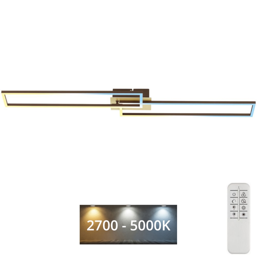 Brilo - Dimbar LED ytmonterad ljuskrona FRAME 2xLED/20W/230V 2700-5000K + fjärrkontroll