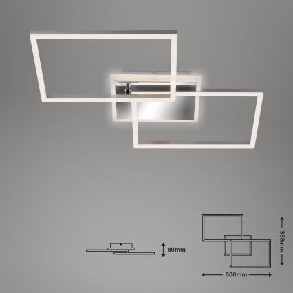 Brilo - Dimbar LED ytmonterad ljuskrona FRAME 2xLED/20W/230V 2700-6500K + fjärrkontroll