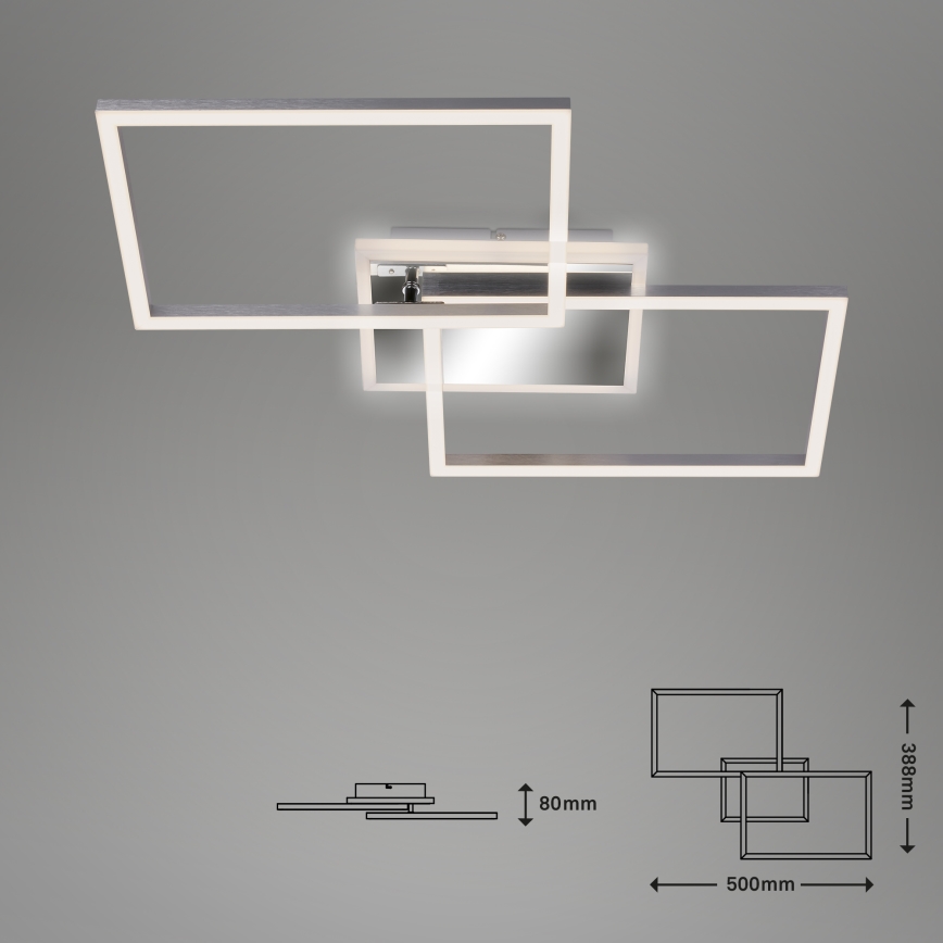Brilo - Dimbar LED ytmonterad ljuskrona FRAME 2xLED/20W/230V 2700-6500K + fjärrkontroll