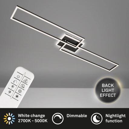 Brilo - Dimbar LED ytmonterad ljuskrona FRAME 2xLED/20W/230V 2700-6500K + fjärrkontroll