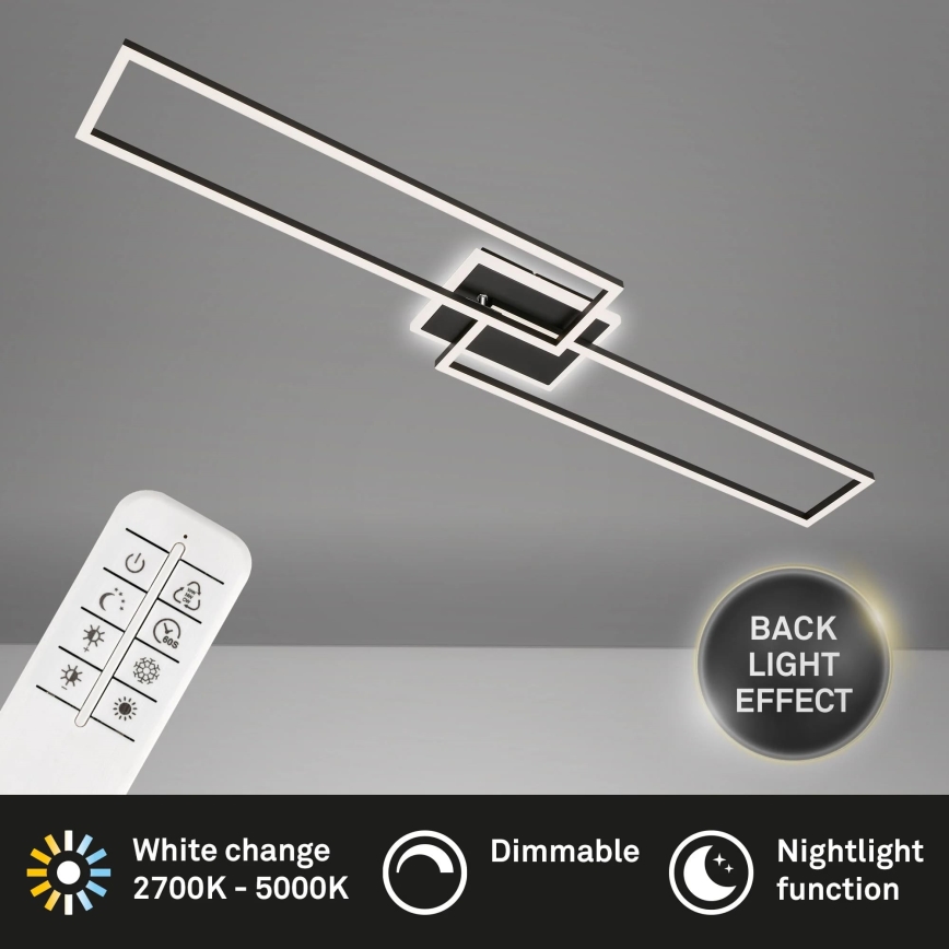 Brilo - Dimbar LED ytmonterad ljuskrona FRAME 2xLED/20W/230V 2700-6500K + fjärrkontroll