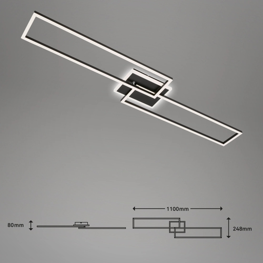 Brilo - Dimbar LED ytmonterad ljuskrona FRAME 2xLED/20W/230V 2700-6500K + fjärrkontroll